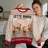 Sweat Unisexe De Noël Moche Personnalisé – Cadeau De Noël Pour Grand-Père, Grand-Mère – Mes Petits Lutins Préférés