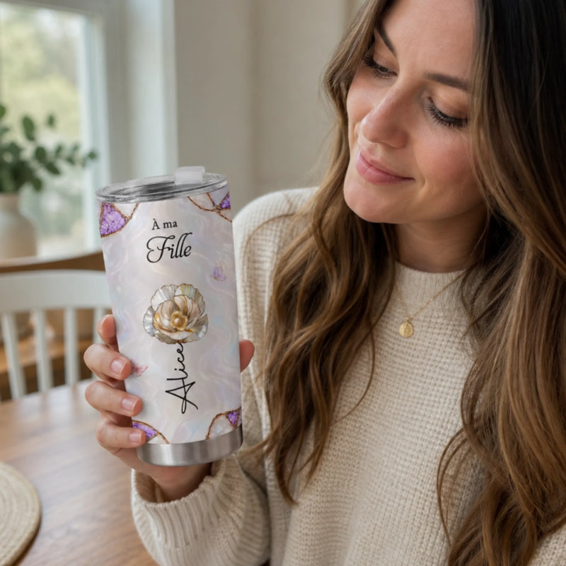 Gobelet Personnalisé – Cadeau D’Anniversaire Personnalisé Pour Fille, Petite-Fille – À Jamais Ma Précieuse Fille