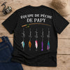 T-Shirt Imprimé Au Dos Personnalisé – Cadeau Pour Papa, Papi – La Meilleure Équipe De Pêche