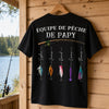T-Shirt Imprimé Au Dos Personnalisé – Cadeau Pour Papa, Papi – La Meilleure Équipe De Pêche