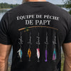 T-Shirt Imprimé Au Dos Personnalisé – Cadeau Pour Papa, Papi – La Meilleure Équipe De Pêche