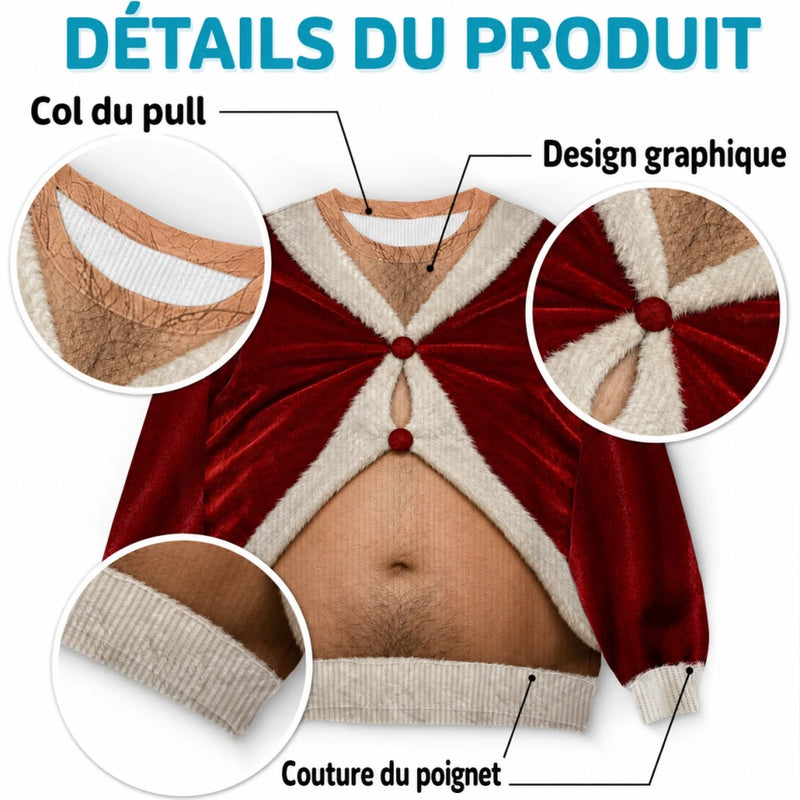 Sweat Unisexe De Noël Moche Personnalisé – Cadeau De Noël Pour Homme - Plein D’Esprit De Noël