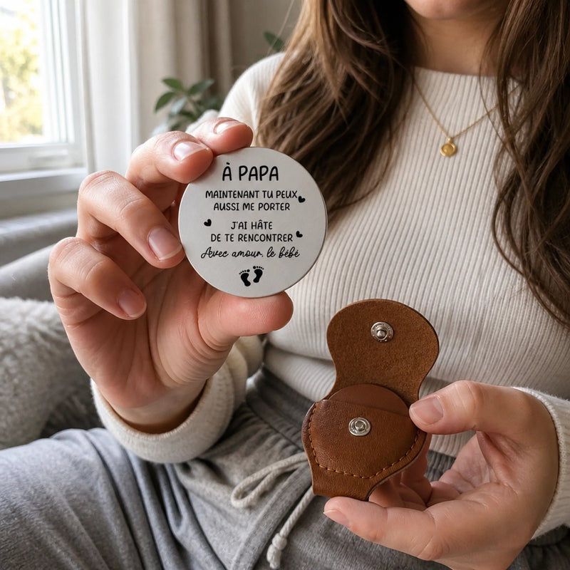 Porte-Bonheur De Poche Personnalisé – Cadeaux Pour Les Futures Mamans, Les Futurs Papas, Les Nouveaux Parents – Nouvelle Vie De Parent En Cours