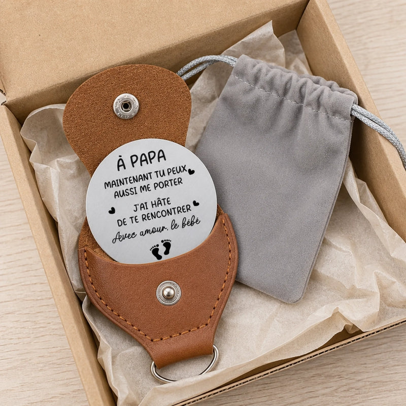 Porte-Bonheur De Poche Personnalisé – Cadeaux Pour Les Futures Mamans, Les Futurs Papas, Les Nouveaux Parents – Nouvelle Vie De Parent En Cours