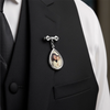 Broche en Forme de Larme Personnalisée avec Photo - Cadeau Commémoratif - Toujours Gardé dans Mon Cœur