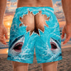 Short de Bain Homme Personnalisé – Cadeau Rigolo pour Homme – Attention Aux Requins