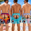 Short de Bain Homme Personnalisé – Cadeau Rigolo pour Homme – Attention Aux Requins