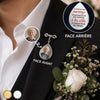 Broche en Forme de Larme Personnalisée avec Photo - Cadeau Commémoratif - Un Amour À Jamais Dans Nos Souvenirs