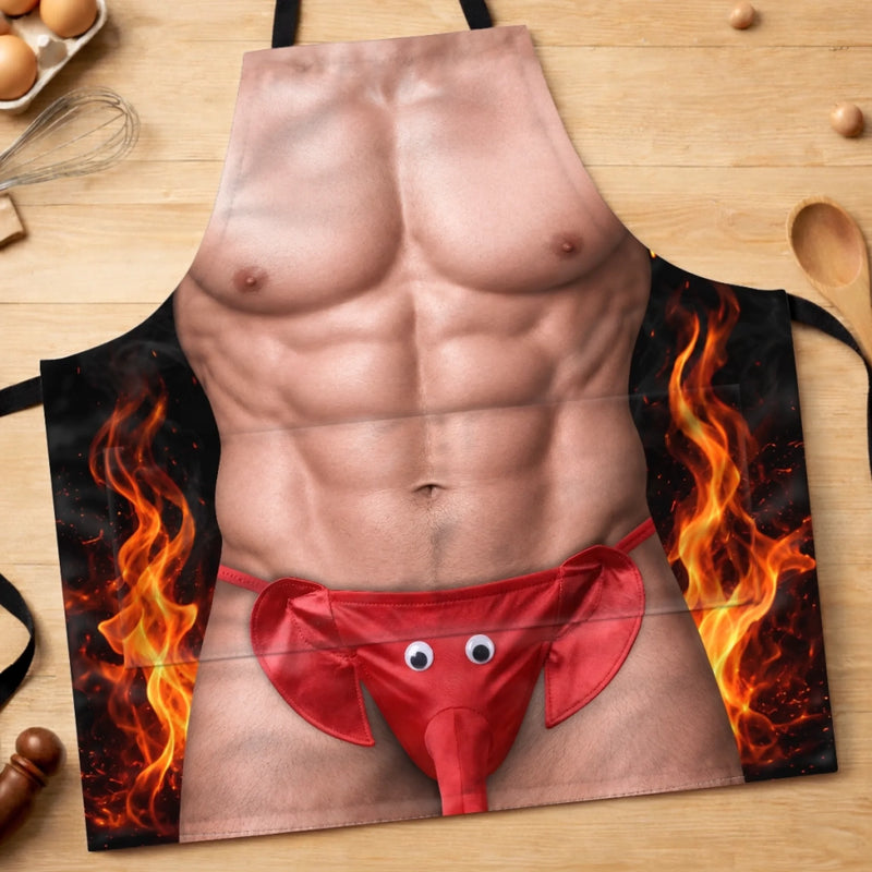 Tablier Personnalisé Avec Poche – Cadeau Pour Homme – Le Roi Des Flammes