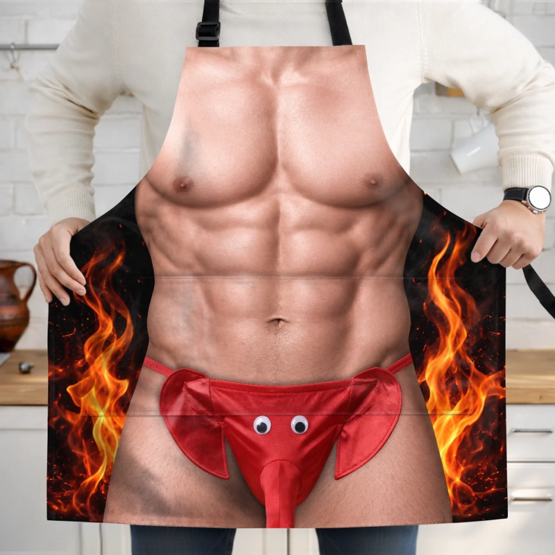 Tablier Personnalisé Avec Poche – Cadeau Pour Homme – Le Roi Des Flammes