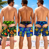 Short de Bain Homme Personnalisé – Cadeau Rigolo pour Homme – Fête Tropicale Dans Le Dos