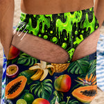 Short de Bain Homme Personnalisé – Cadeau Rigolo pour Homme – Fête Tropicale Dans Le Dos