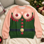 Sweat Unisexe De Noël Moche Personnalisé – Cadeau De Noël Pour Femme - Lutine Mode Activé