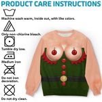 Sweat Unisexe De Noël Moche Personnalisé – Cadeau De Noël Pour Femme - Lutine Mode Activé