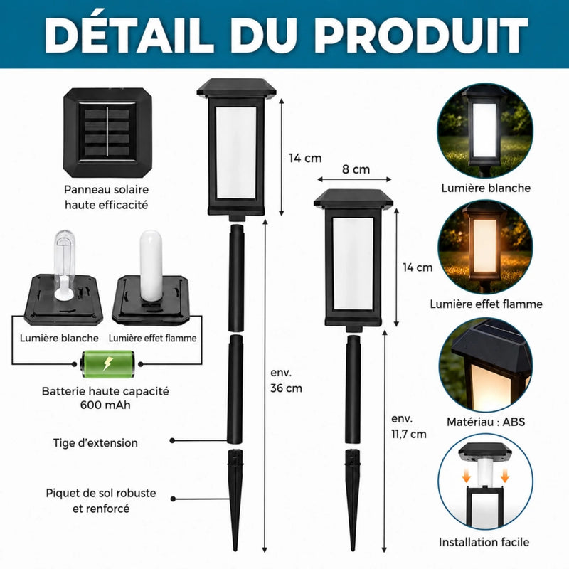 Lampe de Jardin Solaire Personnalisée avec Photo – Cadeau de Commémoration – Un Souvenir Qui Brille Toujours