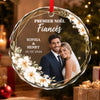 Ornement En Verre Personnalisé – Cadeau De Noël Pour Couple, Mari, Femme - Premier Noël Ensemble