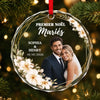 Ornement En Verre Personnalisé – Cadeau De Noël Pour Couple, Mari, Femme - Premier Noël Ensemble