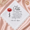 Mouchoir Personnalisé - Cadeau De Mariage Pour La Mariée, La Fille - Mon Cœur T’accompagne Toujours