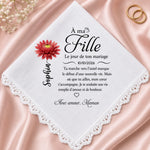 Mouchoir Personnalisé - Cadeau De Mariage Pour La Mariée, La Fille - Mon Cœur T’accompagne Toujours