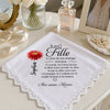 Mouchoir Personnalisé - Cadeau De Mariage Pour La Mariée, La Fille - Mon Cœur T’accompagne Toujours