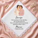 Mouchoir Personnalisé - Cadeau De Mariage Pour La Mariée, La Fille - Pour Tes Larmes De Joie