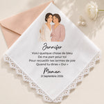 Mouchoir Personnalisé - Cadeau De Mariage Pour La Mariée, La Fille - Pour Tes Larmes De Joie