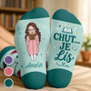 Chaussettes Personnalisées – Cadeaux Littéraires Pour Amoureux Des Livres, Rats De Bibliothèque Et Lecteurs – Laisse-moi Lire En Paix