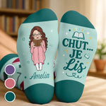 Chaussettes Personnalisées – Cadeaux Littéraires Pour Amoureux Des Livres, Rats De Bibliothèque Et Lecteurs – Laisse-moi Lire En Paix