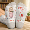 Chaussettes Personnalisées – Cadeaux Littéraires Pour Amoureux Des Livres, Rats De Bibliothèque Et Lecteurs – Chut… Lecture En Cours