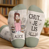 Chaussettes Personnalisées – Cadeaux Littéraires Pour Amoureux Des Livres, Rats De Bibliothèque Et Lecteurs – Chut… Mon Livre A Besoin De Moi