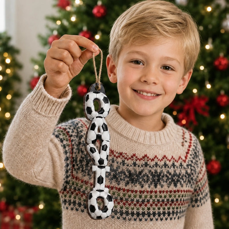 Ornement En Bois Personnalisé  - Cadeaux Personnalisés De Noël Et D’Anniversaire Pour Maman, Papa, Frères, Sœurs, Enfants Et Fans De Sport - Ensemble, On Marque