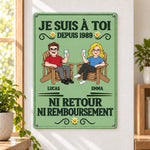 Panneau Métallique Personnalisé – Cadeau pour Couple – L’amour Sans Retour