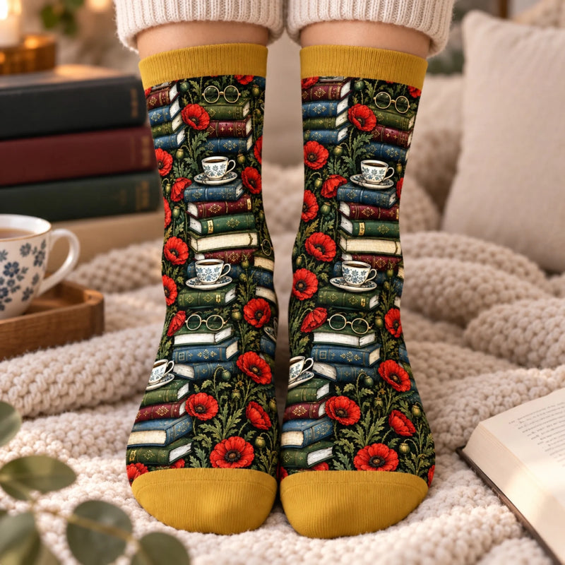 Chaussettes Personnalisées – Cadeaux Littéraires Pour Amoureux Des Livres, Rats De Bibliothèque Et Lecteurs – Pour Celles Qui Préfèrent Lire