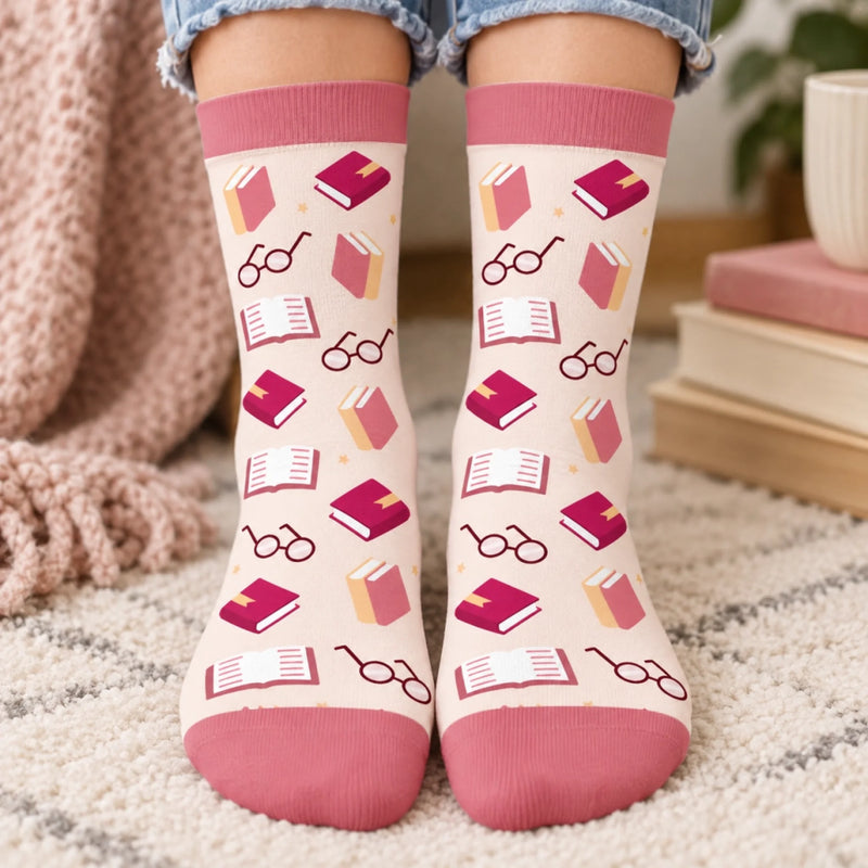 Chaussettes Personnalisées – Cadeaux Littéraires Pour Amoureux Des Livres, Rats De Bibliothèque Et Lecteurs – C’est Mon Moment Lecture