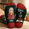 Chaussettes Personnalisées – Cadeaux Littéraires Pour Amoureux Des Livres, Rats De Bibliothèque Et Lecteurs – Chut Je Lis