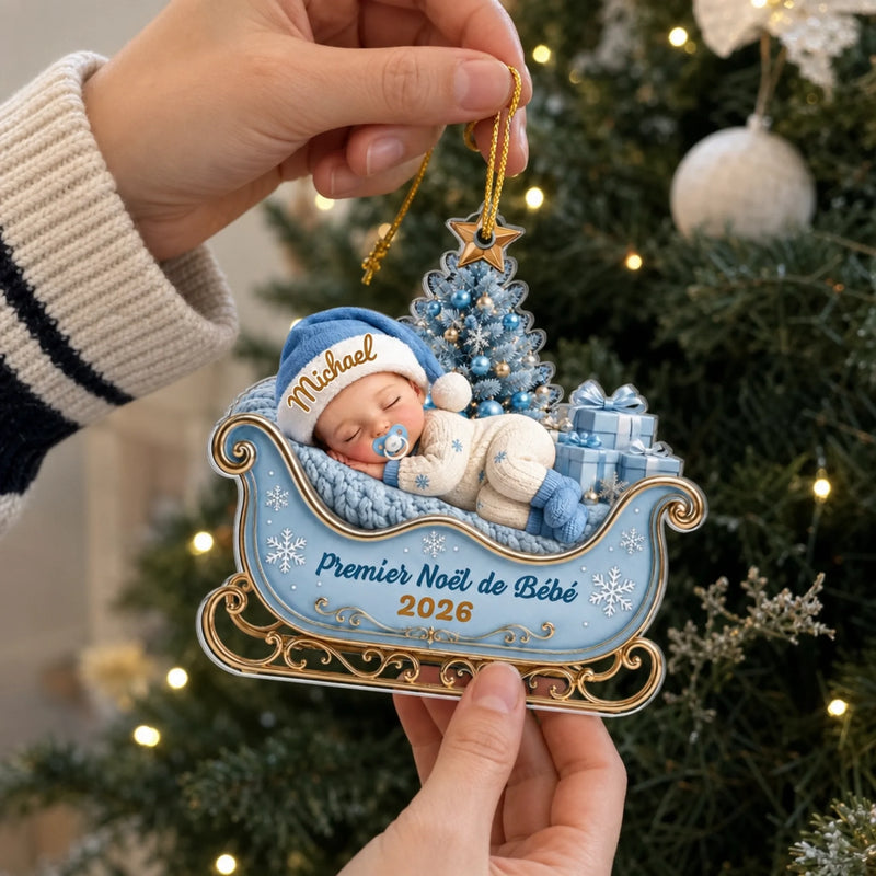 Ornement Acrylique Personnalisé – Cadeaux De Noël et D’anniversaire Pour Enfants – Un Noël Tout Doux