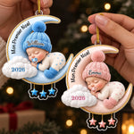 Ornement Acrylique Personnalisé – Cadeaux De Noël et D’anniversaire Pour Enfants – Mon Premier Noël Magique