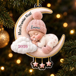 Ornement Acrylique Personnalisé – Cadeaux De Noël et D’anniversaire Pour Enfants – Mon Premier Noël Magique