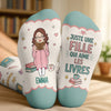 Chaussettes Personnalisées – Cadeaux Littéraires Pour Amoureux Des Livres, Rats De Bibliothèque Et Lecteurs – Rien Que Moi Et Mon Livre