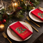 Serviette En Coton Personnalisée – Cadeau De Noël Pour Famille – La Maison Est Plus Belle Quand On Est Ensemble