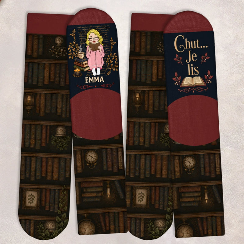 Chaussettes Personnalisées – Cadeaux Littéraires Pour Amoureux Des Livres, Rats De Bibliothèque Et Lecteurs – Ma Pause, Mon Livre