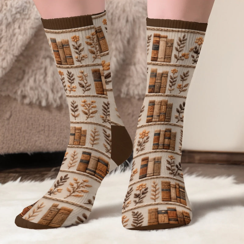 Chaussettes Personnalisées – Cadeaux Littéraires Pour Amoureux Des Livres, Rats De Bibliothèque Et Lecteurs – Mon Petit Moment Lecture