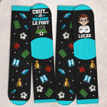 Chaussettes Personnalisées – Cadeau Pour Amateurs De Sport Et De Football – Je Regarde Le Foot