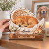 Plaque en Bois 2 Couches Personnalisée avec Support – Cadeau Souvenir Pour Les Amoureux Des Animaux – Tu As Laissé De L’Amour Partout