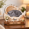 Plaque en Bois 2 Couches Personnalisée avec Support – Cadeau Souvenir Pour Les Amoureux Des Animaux – Tu As Laissé De L’Amour Partout