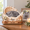 Plaque en Bois 2 Couches Personnalisée avec Support – Cadeau Souvenir Pour Les Amoureux Des Animaux – Tu As Laissé De L’Amour Partout
