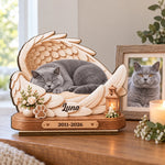 Plaque en Bois 2 Couches Personnalisée avec Support – Cadeau Souvenir Pour Les Amoureux Des Animaux – Tu As Laissé De L’Amour Partout