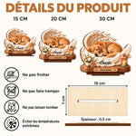 Plaque en Bois 2 Couches Personnalisée avec Support – Cadeau Souvenir Pour Les Amoureux Des Animaux – Tu As Laissé De L’Amour Partout