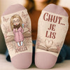Chaussettes Personnalisées – Cadeaux Littéraires Pour Amoureux Des Livres, Rats De Bibliothèque Et Lecteurs – Heureuse Quand Je Lis