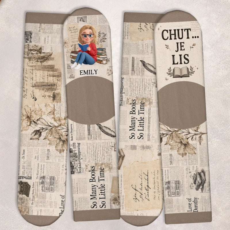 Chaussettes Personnalisées – Cadeaux Littéraires Pour Amoureux Des Livres, Rats De Bibliothèque Et Lecteurs – Ne Me Dérangez Pas